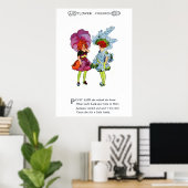 Pansy en Larkspur Poster (Thuiskantoor)