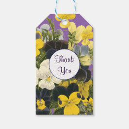 Pansy en Violets Aangepast dank u Cadeau Label Cadeaulabel