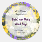 Pansy en Violets Custom Soap of Craft Stickers (Voorkant)