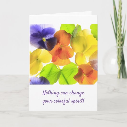 Pansy Enmoediger Cancer Support Kaart (Voorkant)