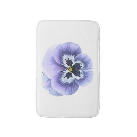 Pansy Face Paars Badmat (Voorkant Verticaal)