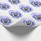 Pansy Face Paars Cadeaupapier (Hoek)