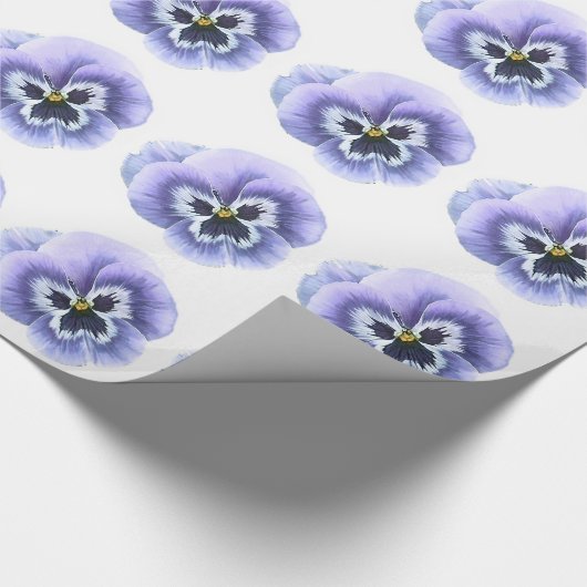 Pansy Face Paars Cadeaupapier (Hoek)