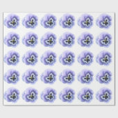 Pansy Face Paars Cadeaupapier (Vlak)