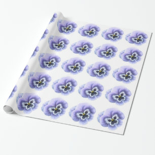 Pansy Face Paars Cadeaupapier