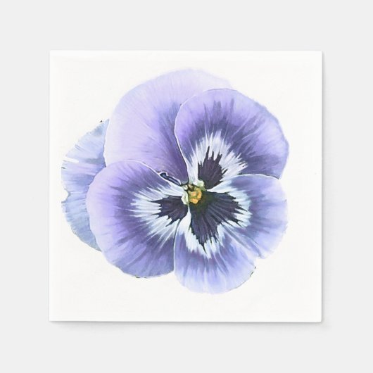 Pansy Face Paars Servetten (Voorkant)