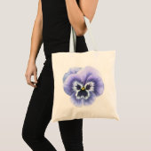 Pansy Face Paars Tote Bag (Voorkant (product))