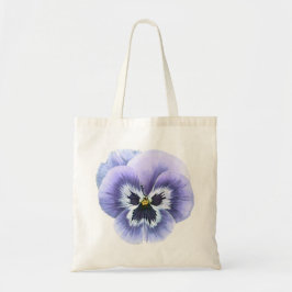 Pansy Face Paars Tote Bag