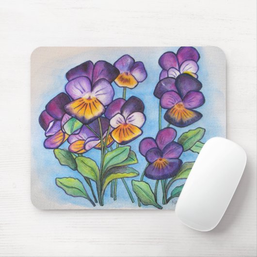 Pansy Faces mousepad Muismat (Met muis)