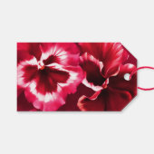 Pansy fijn kunstschilderij label met rood cadeau cadeaulabel (Voorkant (Horizontaal))