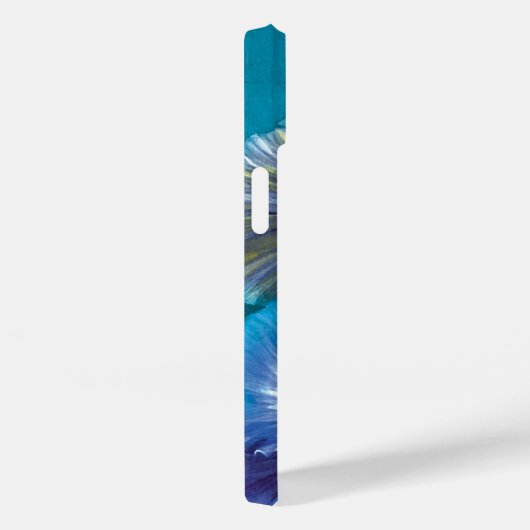 Pansy floral aqua jouw naam Case-Mate iPhone case (Achterkant / Rechts)