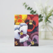 Pansy Floral Briefkaart (Staand voorkant)
