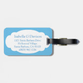 Pansy floral fine art botanisch genaamd bagagelabe bagagelabel (Achterkant horizontaal)