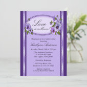 Pansy Floral Lijst Bridal Shower Kaart (Staand voorkant)