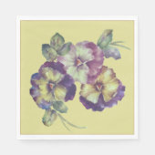 Pansy Floral Paper Napkins | Elegant Garden Table Servet (Voorkant)