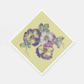 Pansy Floral Paper Napkins | Elegant Garden Table Servet (Hoek)
