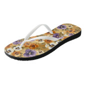 Pansy Floral Pattern Teenslippers (Schuin)