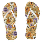 Pansy Floral Pattern Teenslippers (Voetbed)