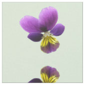 Pansy Floral Patterned Fabric Stof (Close Up)