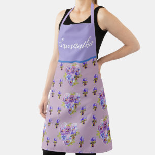 Pansy Floral Shabby Chic Lavendel Paarse Viola Schort