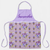 Pansy Floral Shabby Chic Lavender Mauve Viola Schort (Voorkant)