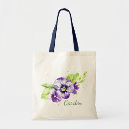Pansy Floral Tote Bag