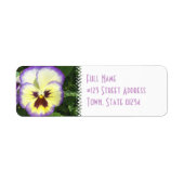 Pansy Flower Afbeelding Mailing Label (Voorkant)