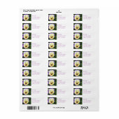 Pansy Flower Afbeelding Mailing Label (Full Sheet)
