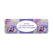 Pansy Flower Art Waterverf Return Address Labels (Voorkant)
