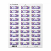 Pansy Flower Art Waterverf Return Address Labels (Full Sheet)