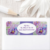 Pansy Flower Art Waterverf Return Address Labels (Insitu)