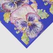  Pansy Flower Floral Blue Pattern Tissuepapier (Detail)