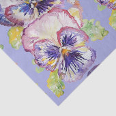  Pansy Flower Floral Lavendel Patroon Tissuepapier (Detail)