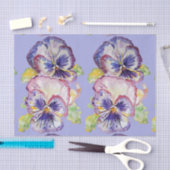  Pansy Flower Floral Lavendel Patroon Tissuepapier (Craft)