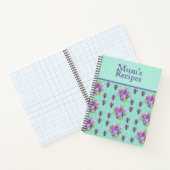 Pansy Flower floral Mum Recipe Journal Notitieboek (Binnen)