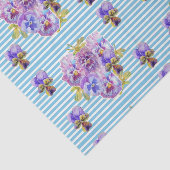  Pansy Flower Floral Pastel Blue Pattern Tissuepapier (Detail)