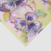  Pansy Flower Floral Pastel Roze Patroon Tissuepapier (Detail)