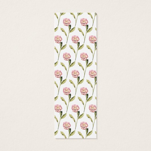 Pansy Flower met Initialen Mini Visitekaartjes (Achterkant)