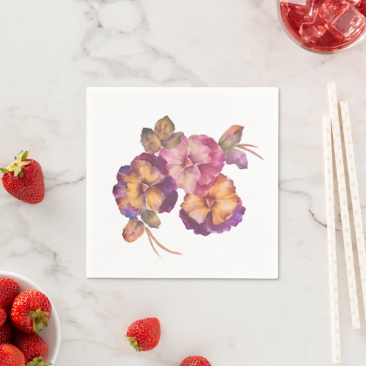 Pansy Flower Paper servetten (Insitu)