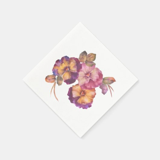 Pansy Flower Paper servetten (Hoek)