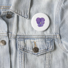 Pansy Flower Pin Badge Ronde Button 5,7 Cm