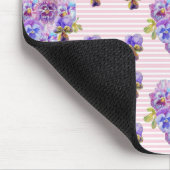 Pansy Flower Pink Stripe floral Moederdag Muismat (Hoek)