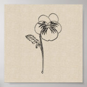 Pansy Flower Poster (Voorkant)