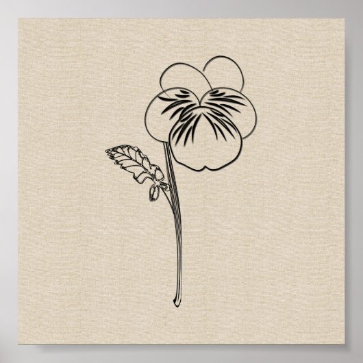 Pansy Flower Poster (Voorkant)