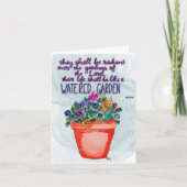Pansy Flower Pot promotion bible Verse Kaart (Voorkant)