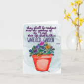 Pansy Flower Pot promotion bible Verse Kaart (Gele Bloem)