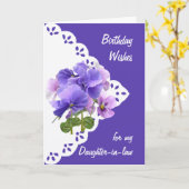  Pansy Flower schoondochter Birthday Kaart (Gele Bloem)