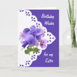 Pansy Flower Sister-in-law Birthday Kaart<br><div class="desc">Pansy Flower voor je schoonzuster Birthday</div>