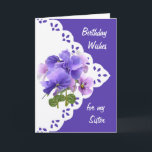 Pansy Flower Sister-in-law Birthday Kaart<br><div class="desc">Pansy Flower voor je schoonzuster Birthday</div>