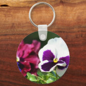 Pansy Flower Sleutelhanger (Voorkant)